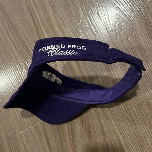 TCU Hat Visor Horned Frogs Purple Adjustable Horned Frog Classic Embroidered - Picture 2 of 5